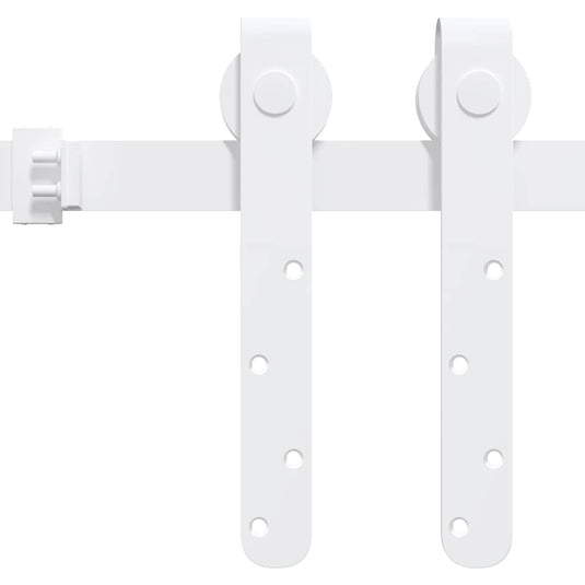 Vidaxl ophangset voor minischuifdeur 183 cm koolstofstaal wit