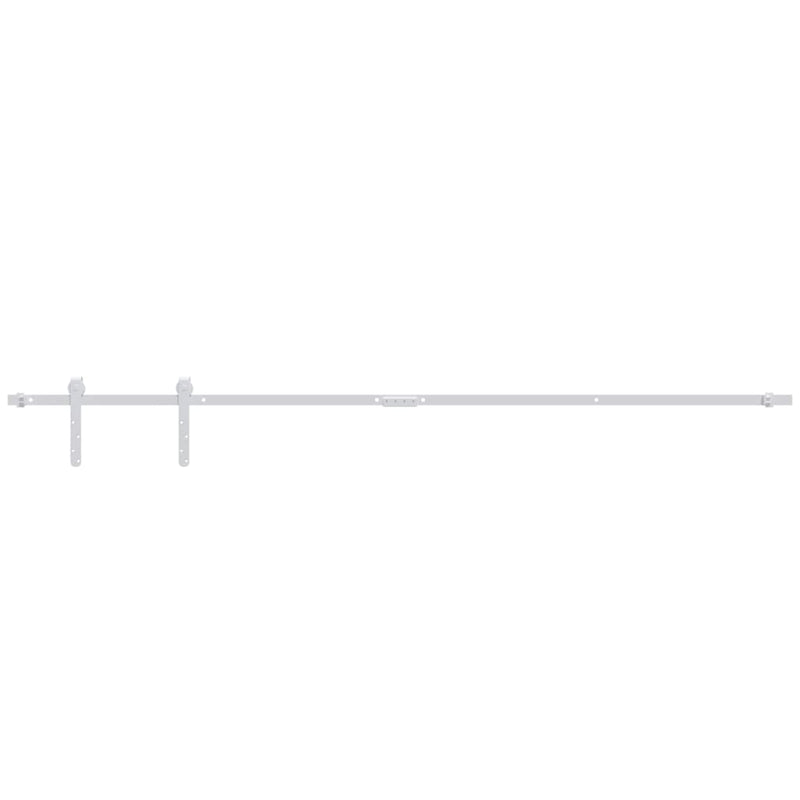 Load image into Gallery viewer, Vidaxl ophangset voor minischuifdeur 200 cm koolstofstaal wit
