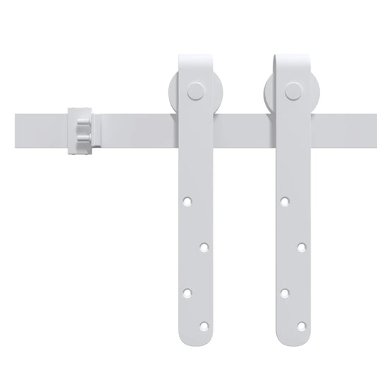 Vidaxl ophangset voor minischuifdeur 200 cm koolstofstaal wit