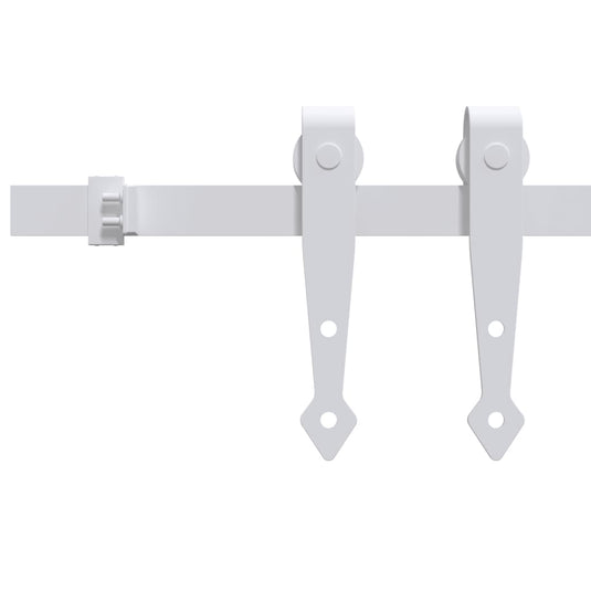Vidaxl ophangset voor minischuifdeur 183 cm koolstofstaal wit