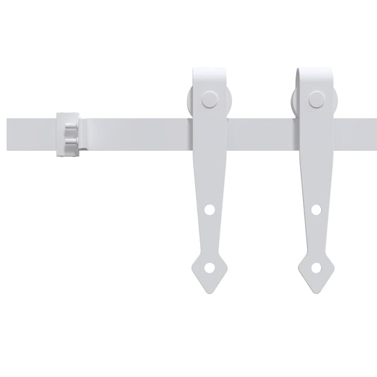 Vidaxl ophangset voor minischuifdeur 200 cm koolstofstaal wit