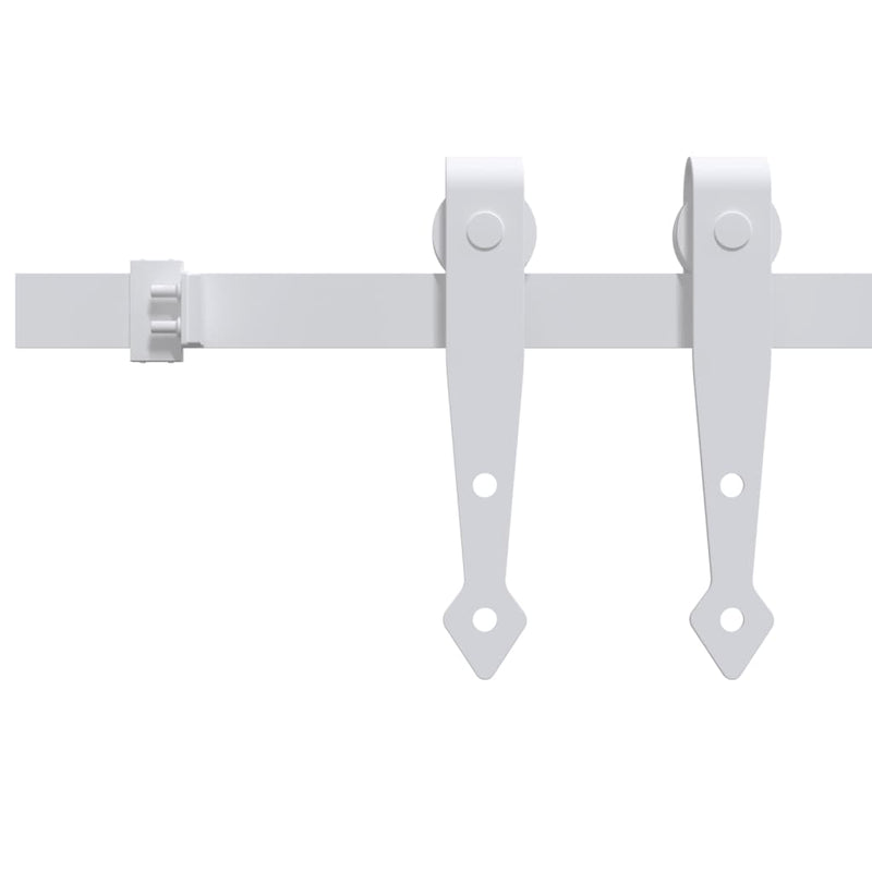 Load image into Gallery viewer, Vidaxl ophangset voor minischuifdeur 152 cm koolstofstaal wit
