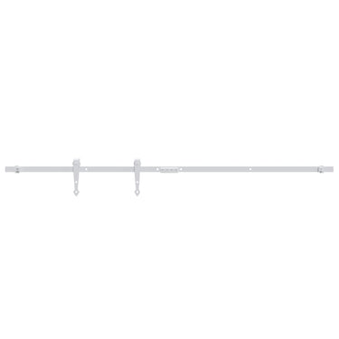 Vidaxl ophangset voor minischuifdeur 122 cm koolstofstaal wit