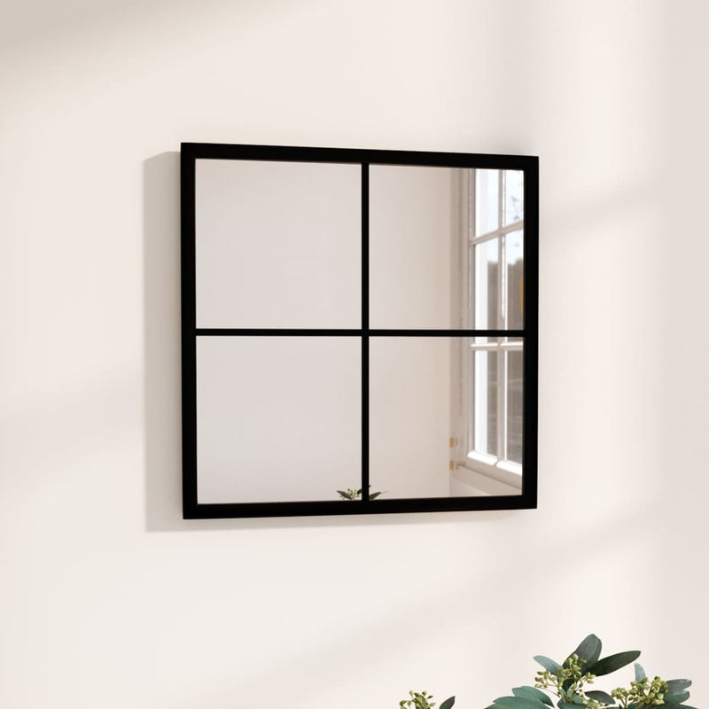 Load image into Gallery viewer, Vidaxl wandspiegel 40x40 cm metaal zwart
