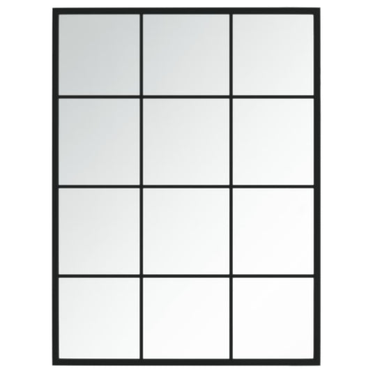 Vidaxl wandspiegel 80x60 cm metaal zwart