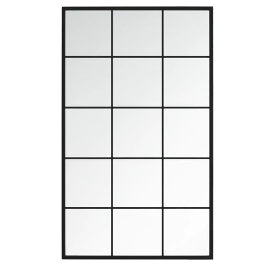Vidaxl wandspiegel 100x60 cm metaal zwart