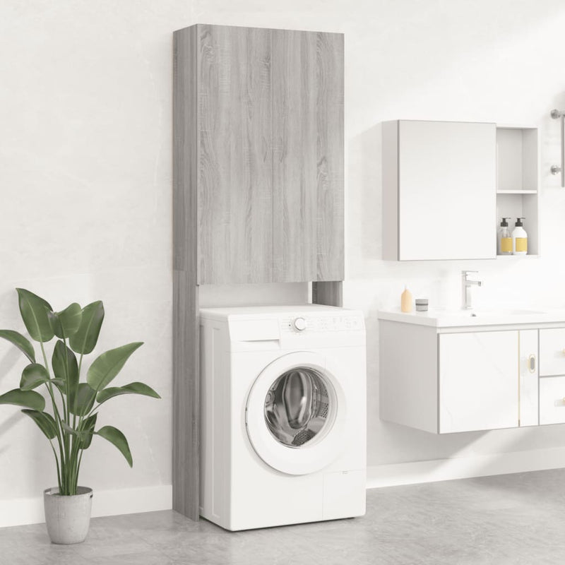 Load image into Gallery viewer, Vidaxl wasmachinekast 64x25,5x190 cm grijs sonoma eikenkleurig
