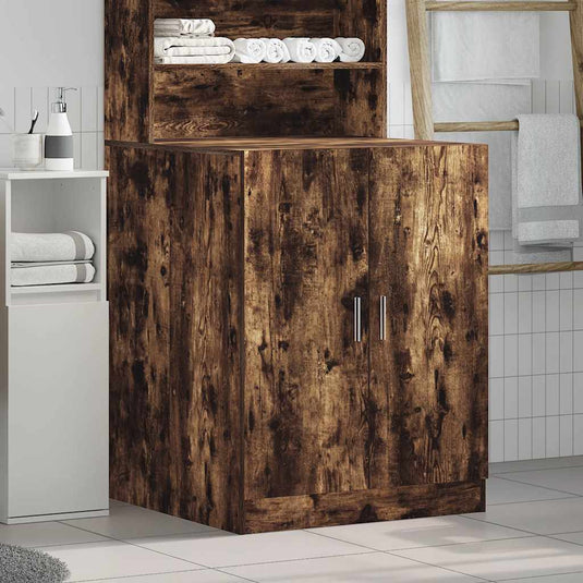 Vidaxl wasmachinekast 71x71,5x91,5 cm gerookt eikenkleurig