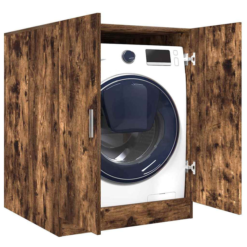 Load image into Gallery viewer, Vidaxl wasmachinekast 71x71,5x91,5 cm gerookt eikenkleurig
