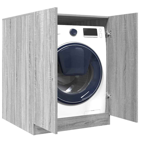 Vidaxl wasmachinekast 71x71,5x91,5 cm grijs sonoma eikenkleurig