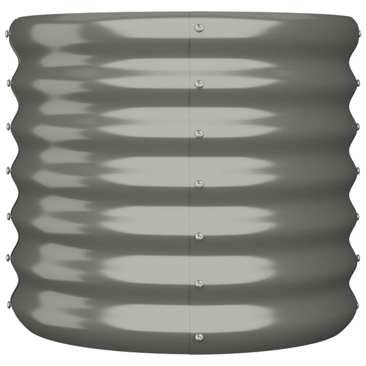 Vidaxl plantenbak 40x40x36 cm gegalvaniseerd staal grijs