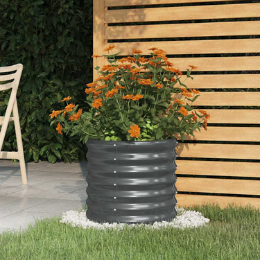 Vidaxl plantenbak 40x40x36 cm gegalvaniseerd staal antracietkleurig