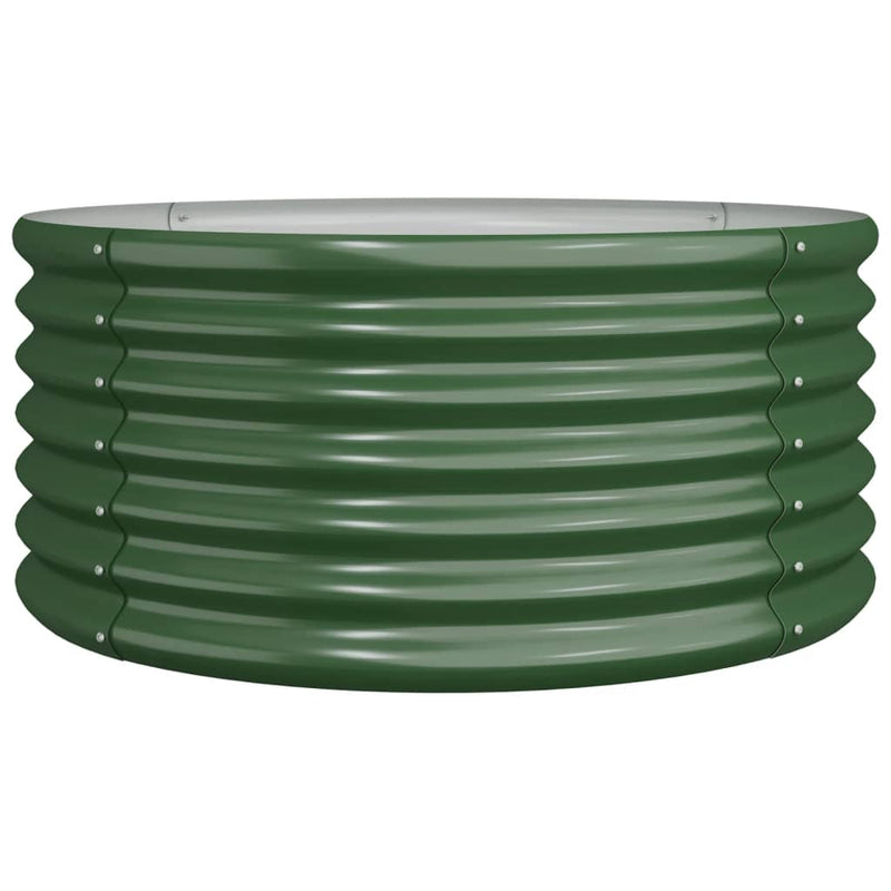 Load image into Gallery viewer, Vidaxl plantenbak 80x80x36 cm gegalvaniseerd staal groen
