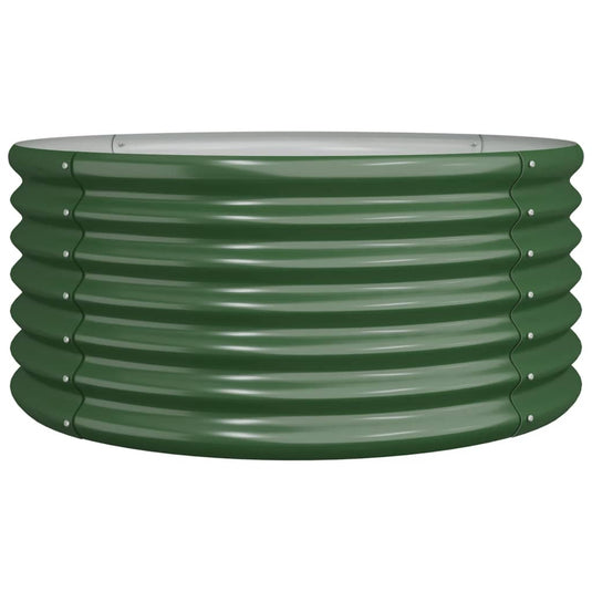Vidaxl plantenbak 80x80x36 cm gegalvaniseerd staal groen