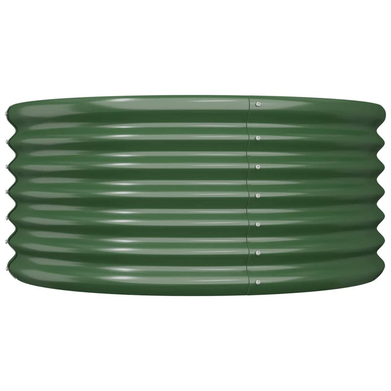 Load image into Gallery viewer, Vidaxl plantenbak 80x80x36 cm gegalvaniseerd staal groen
