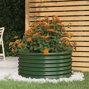 Vidaxl plantenbak 80x80x36 cm gegalvaniseerd staal groen