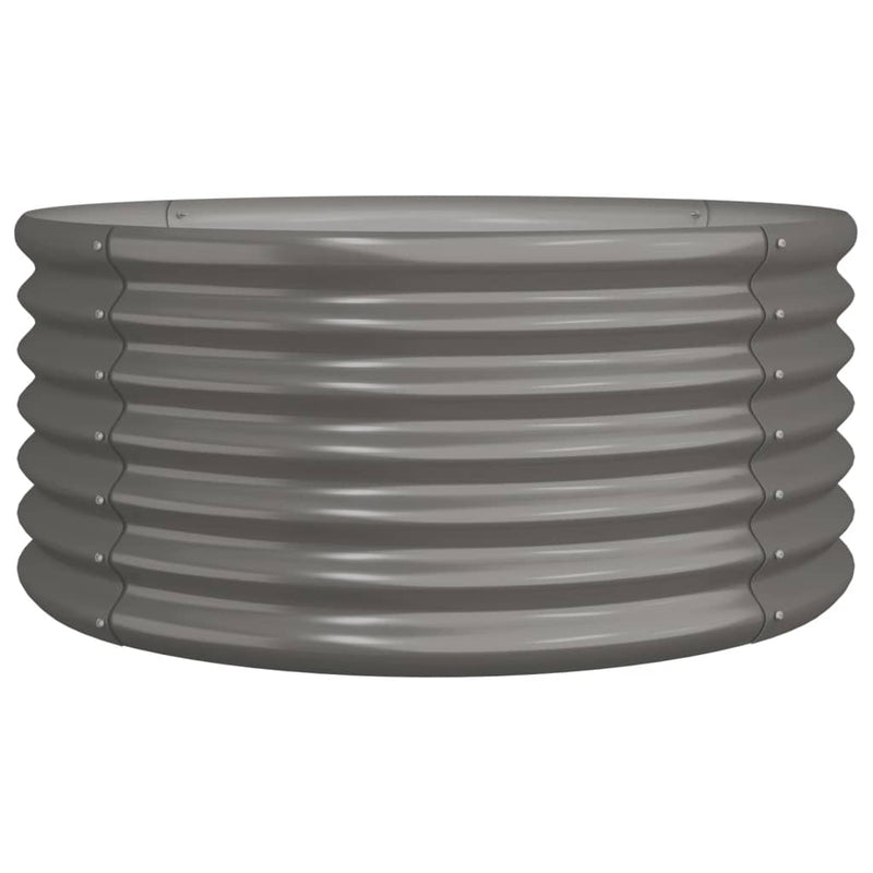 Load image into Gallery viewer, Vidaxl plantenbak 80x80x36 cm gegalvaniseerd staal grijs
