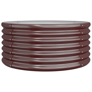 Vidaxl plantenbak 80x80x36 cm gegalvaniseerd staal bruin