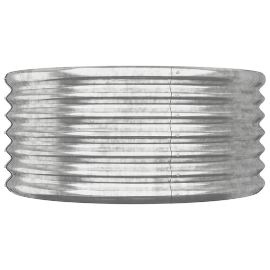Vidaxl plantenbak 80x80x36 cm gegalvaniseerd staal zilverkleurig