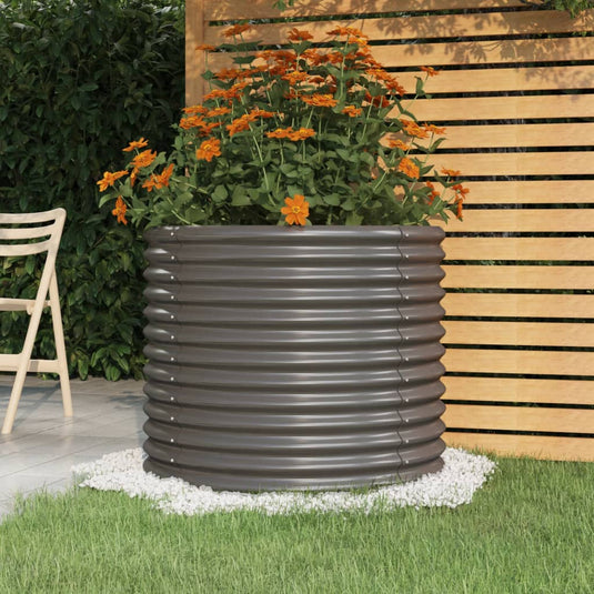 Vidaxl plantenbak 80x80x68 cm gegalvaniseerd staal grijs