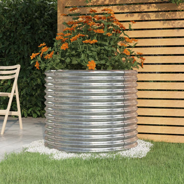 Vidaxl plantenbak 80x80x68 cm gegalvaniseerd staal zilverkleurig