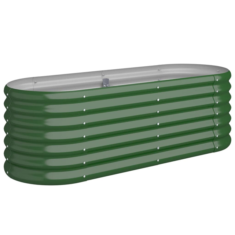 Load image into Gallery viewer, Vidaxl plantenbak 114x40x36 cm gegalvaniseerd staal groen
