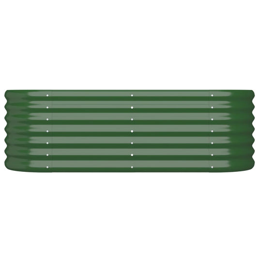 Vidaxl plantenbak 114x40x36 cm gegalvaniseerd staal groen