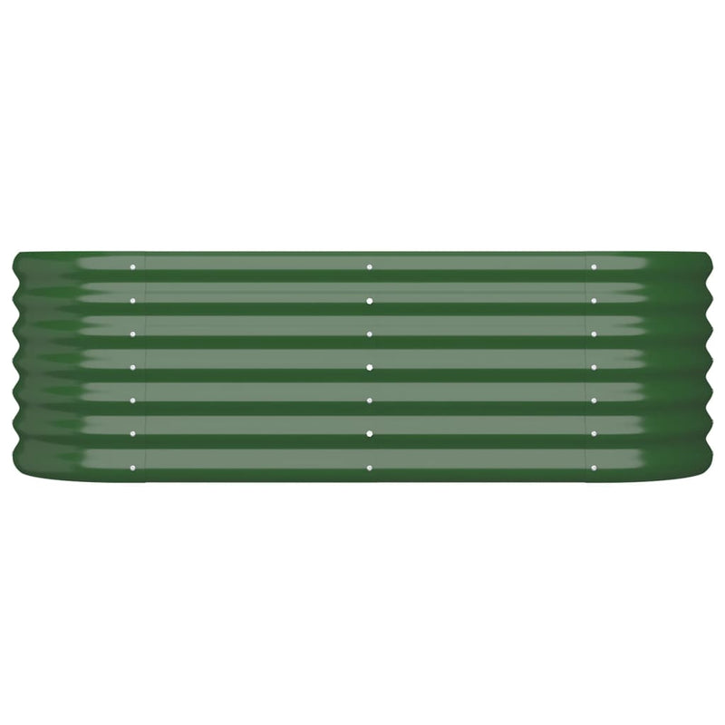 Load image into Gallery viewer, Vidaxl plantenbak 114x40x36 cm gegalvaniseerd staal groen
