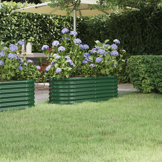 Vidaxl plantenbak 114x40x36 cm gegalvaniseerd staal groen