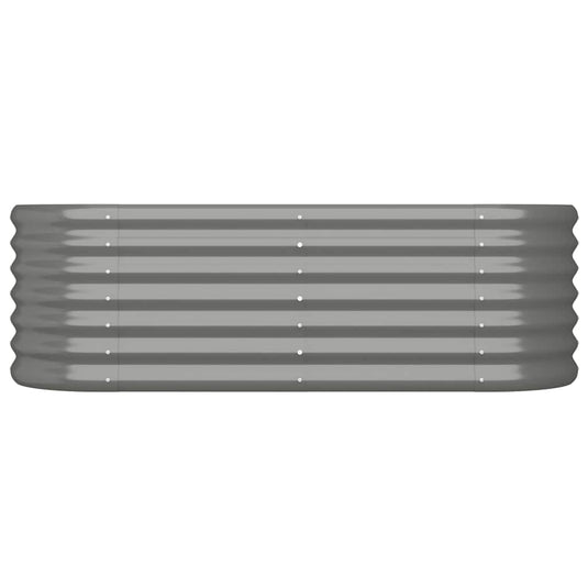 Vidaxl plantenbak 114x40x36 cm gegalvaniseerd staal grijs