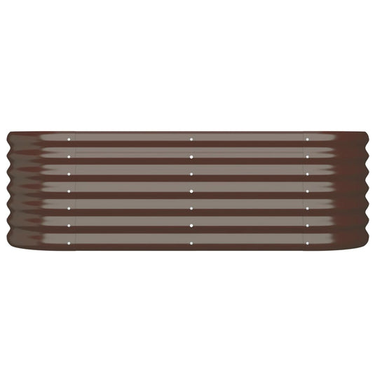 Vidaxl plantenbak 114x40x36 cm gegalvaniseerd staal bruin
