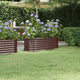 Vidaxl plantenbak 114x40x36 cm gegalvaniseerd staal bruin
