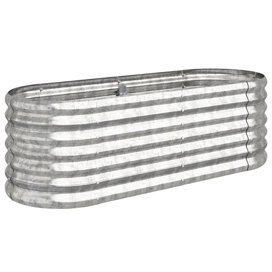 Vidaxl plantenbak 114x40x36 cm gegalvaniseerd staal zilverkleurig