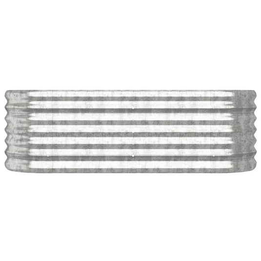 Vidaxl plantenbak 114x40x36 cm gegalvaniseerd staal zilverkleurig