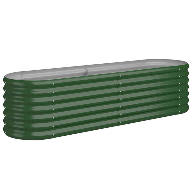 Load image into Gallery viewer, Vidaxl plantenbak 152x40x36 cm gegalvaniseerd staal groen

