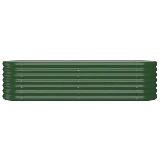 Vidaxl plantenbak 152x40x36 cm gegalvaniseerd staal groen