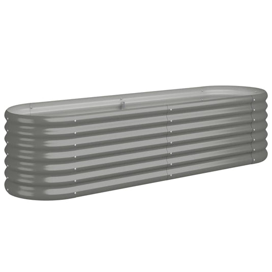 Vidaxl plantenbak 152x40x36 cm gegalvaniseerd staal grijs