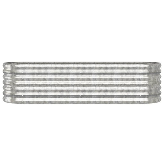Vidaxl plantenbak 152x40x36 cm gegalvaniseerd staal zilverkleurig