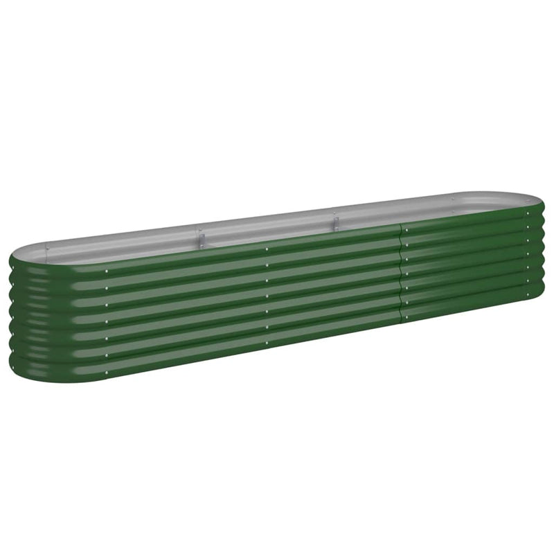 Load image into Gallery viewer, Vidaxl plantenbak 224x40x36 cm gegalvaniseerd staal groen
