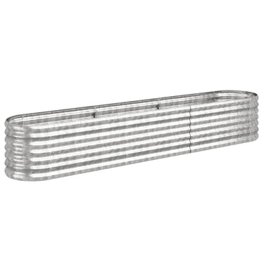 Vidaxl plantenbak 224x40x36 cm gegalvaniseerd staal zilverkleurig