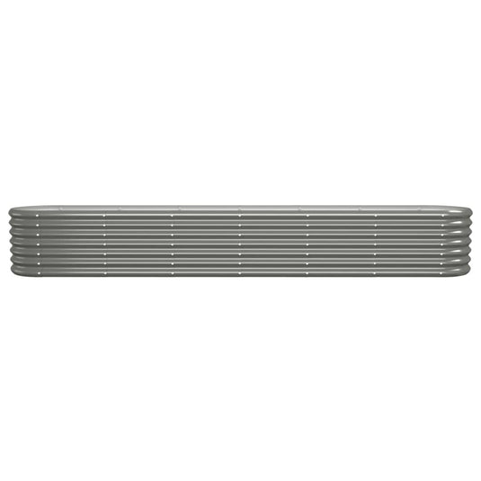 Vidaxl plantenbak 260x40x36 cm gegalvaniseerd staal grijs