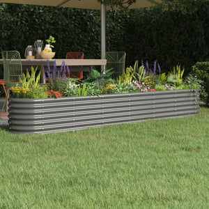 Vidaxl plantenbak 260x40x36 cm gegalvaniseerd staal grijs