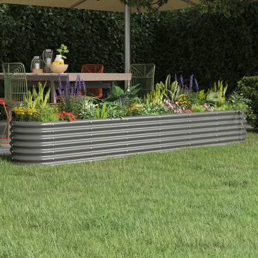 Vidaxl plantenbak 260x40x36 cm gegalvaniseerd staal grijs