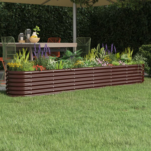 Vidaxl plantenbak 260x40x36 cm gegalvaniseerd staal bruin