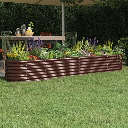 Vidaxl plantenbak 260x40x36 cm gegalvaniseerd staal bruin