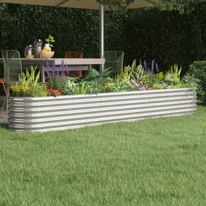 Vidaxl plantenbak 260x40x36 cm gegalvaniseerd staal zilverkleurig