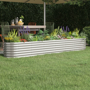 Vidaxl plantenbak 260x40x36 cm gegalvaniseerd staal zilverkleurig