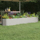 Vidaxl plantenbak 260x40x36 cm gegalvaniseerd staal zilverkleurig