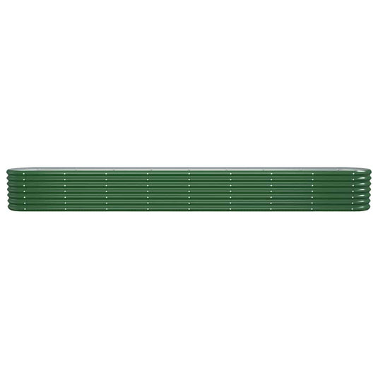 Vidaxl plantenbak 332x40x36 cm gegalvaniseerd staal groen