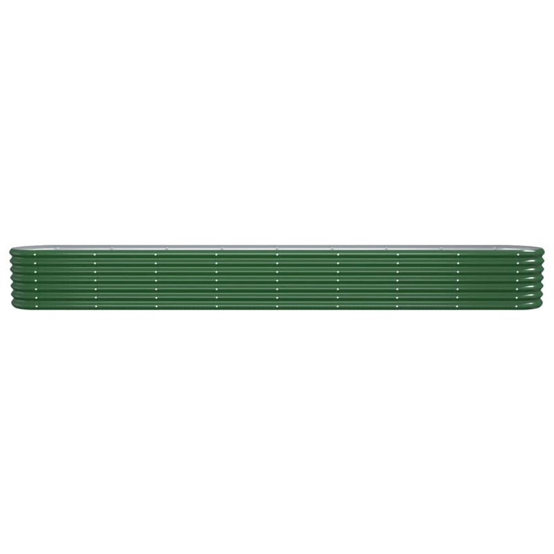 Load image into Gallery viewer, Vidaxl plantenbak 332x40x36 cm gegalvaniseerd staal groen

